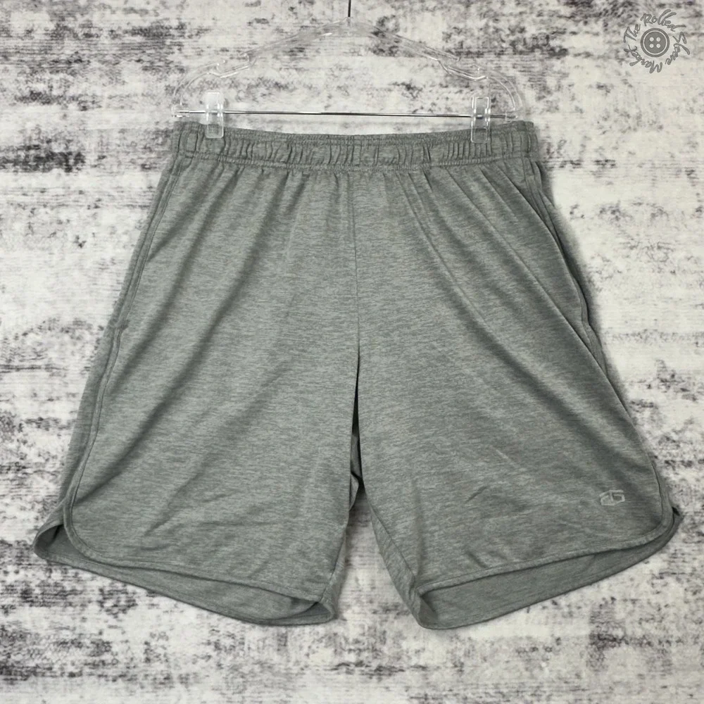 Tapout Men's Athletic Shorts XL Gray Mesh Drawstring Side Pockets